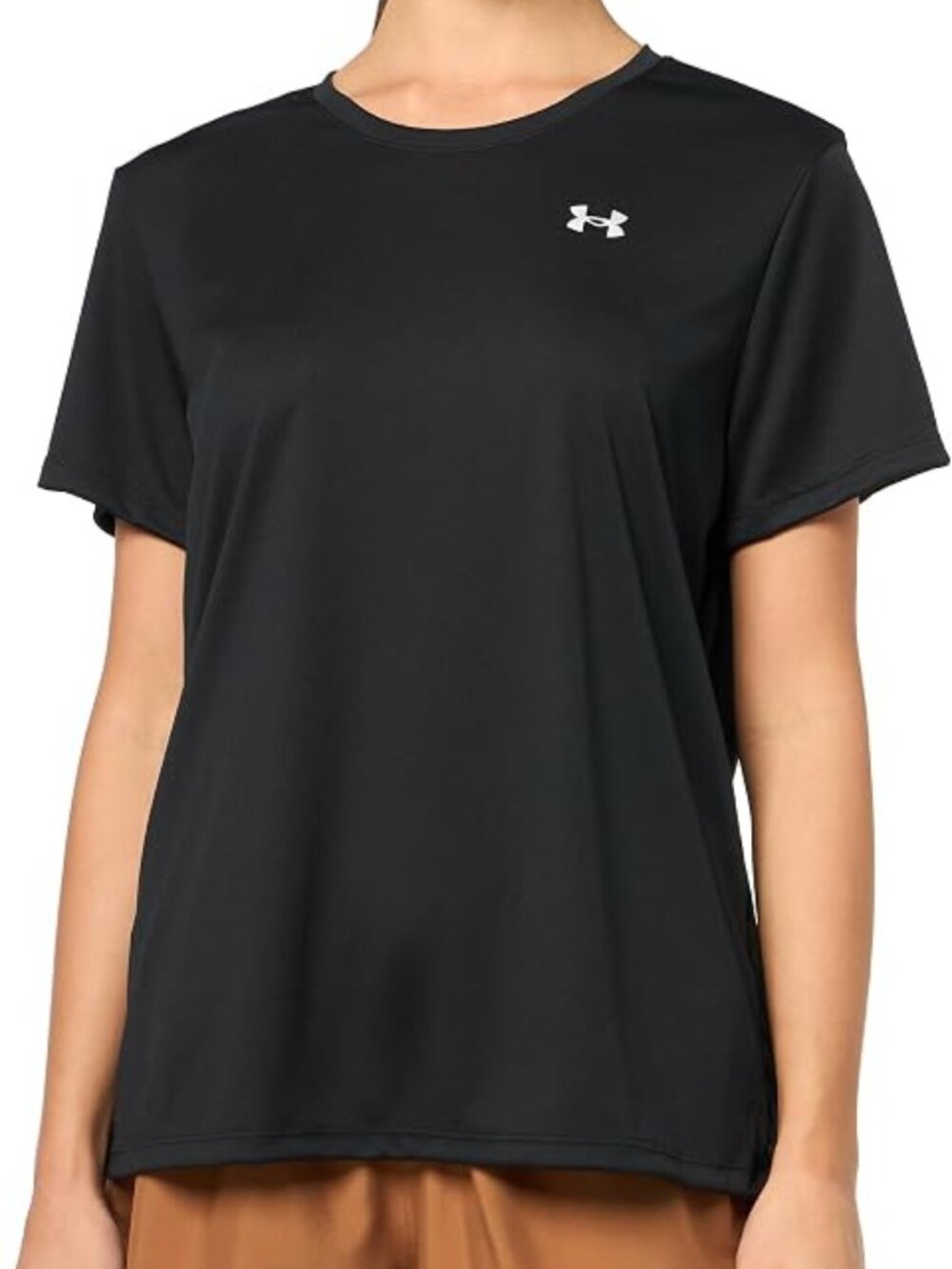 Women's V-Neck Loose Fit Short Sleeve in Black - Size Extra Large